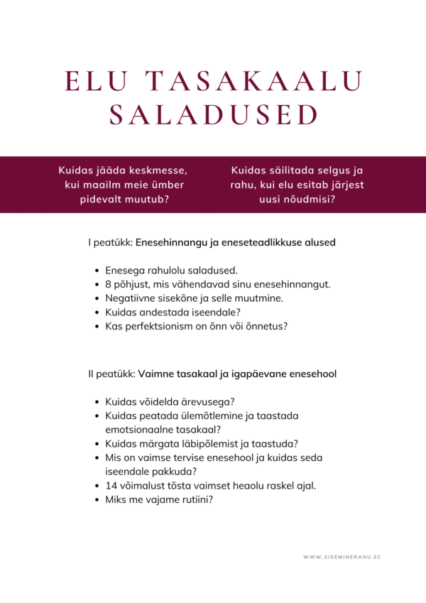 E-raamat: Elu tasakaalu saladused - Image 2