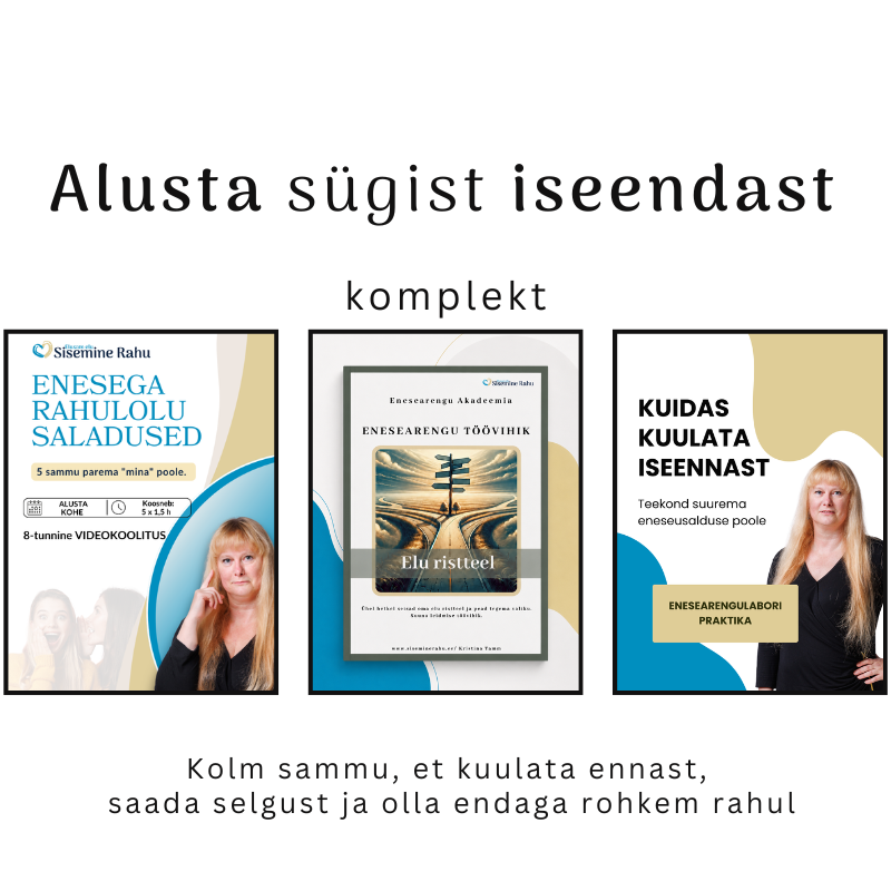 Enesearengu komplekt „Alusta sügist iseendast” kolme praktilise enesearengu materjaliga